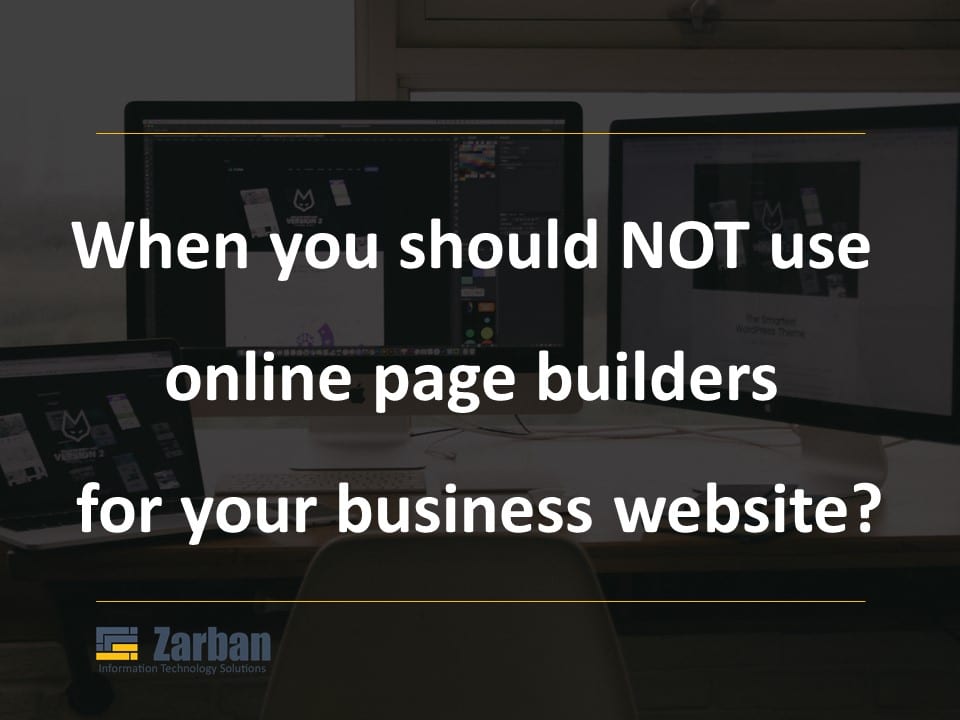 When you should NOT use online page builder applications