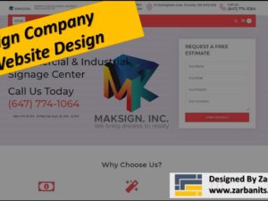 Sign Company Website Design Richmond Hill