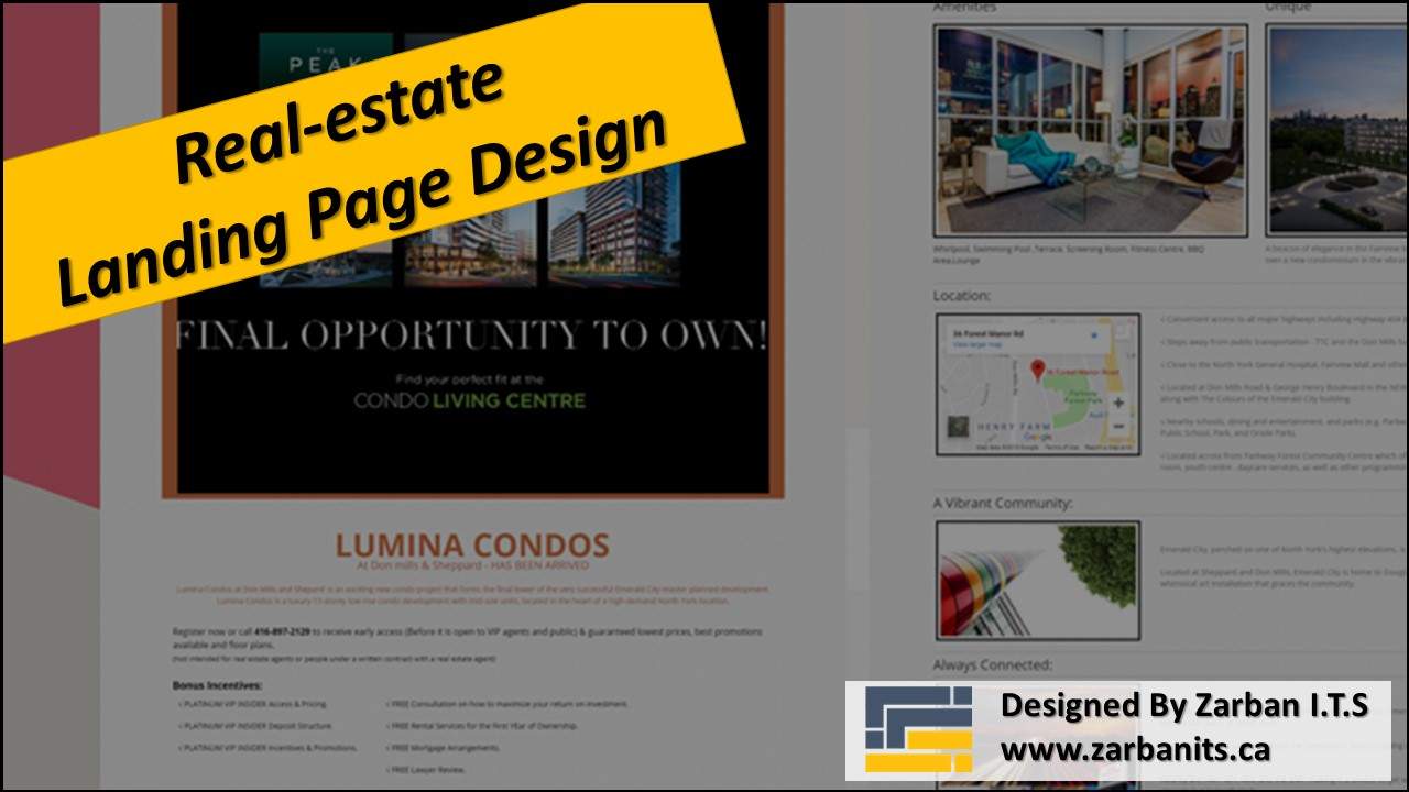Real estate Landing Page Design Lumina