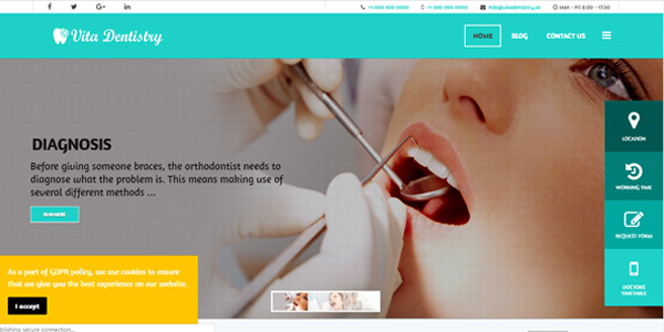 Web design for dental clinic, Toronto, ON