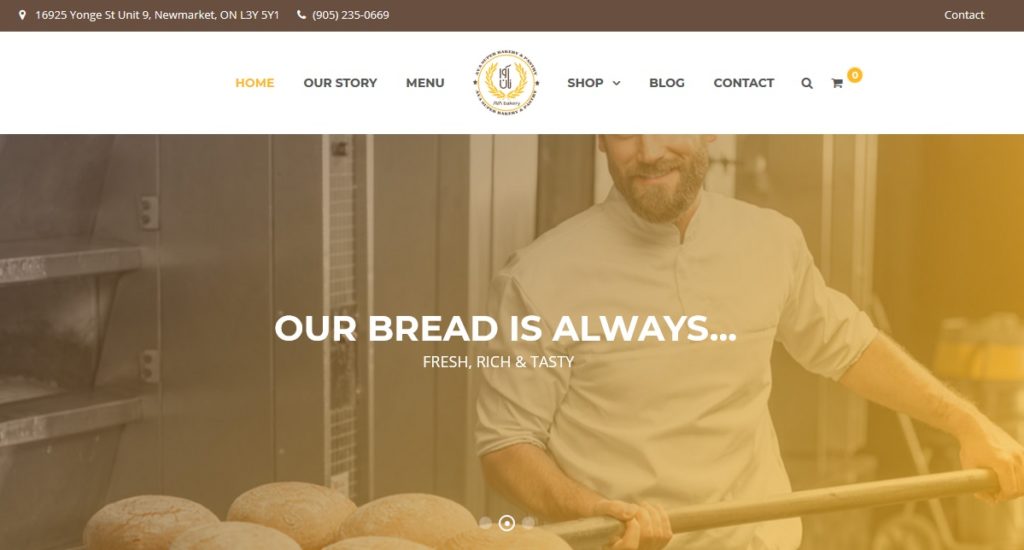 Website Design For Bakery in Toronto