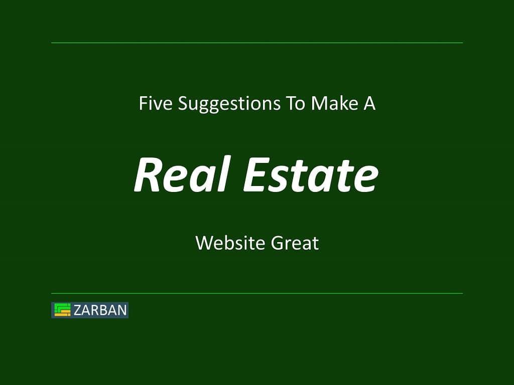 Five suggestions to make a Toronto real estate website great