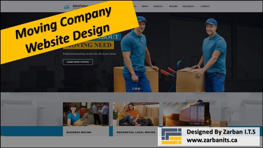 Moving Company Website Design in Toronto