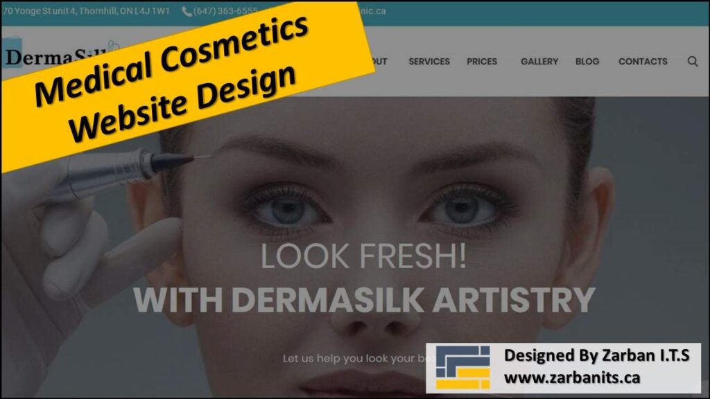 Medical Cosmetics Website Design Richmond Hill