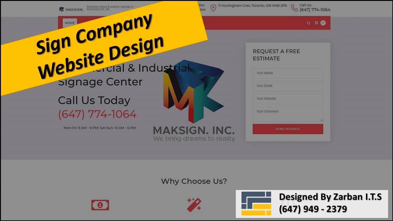 Sign Company Web Design